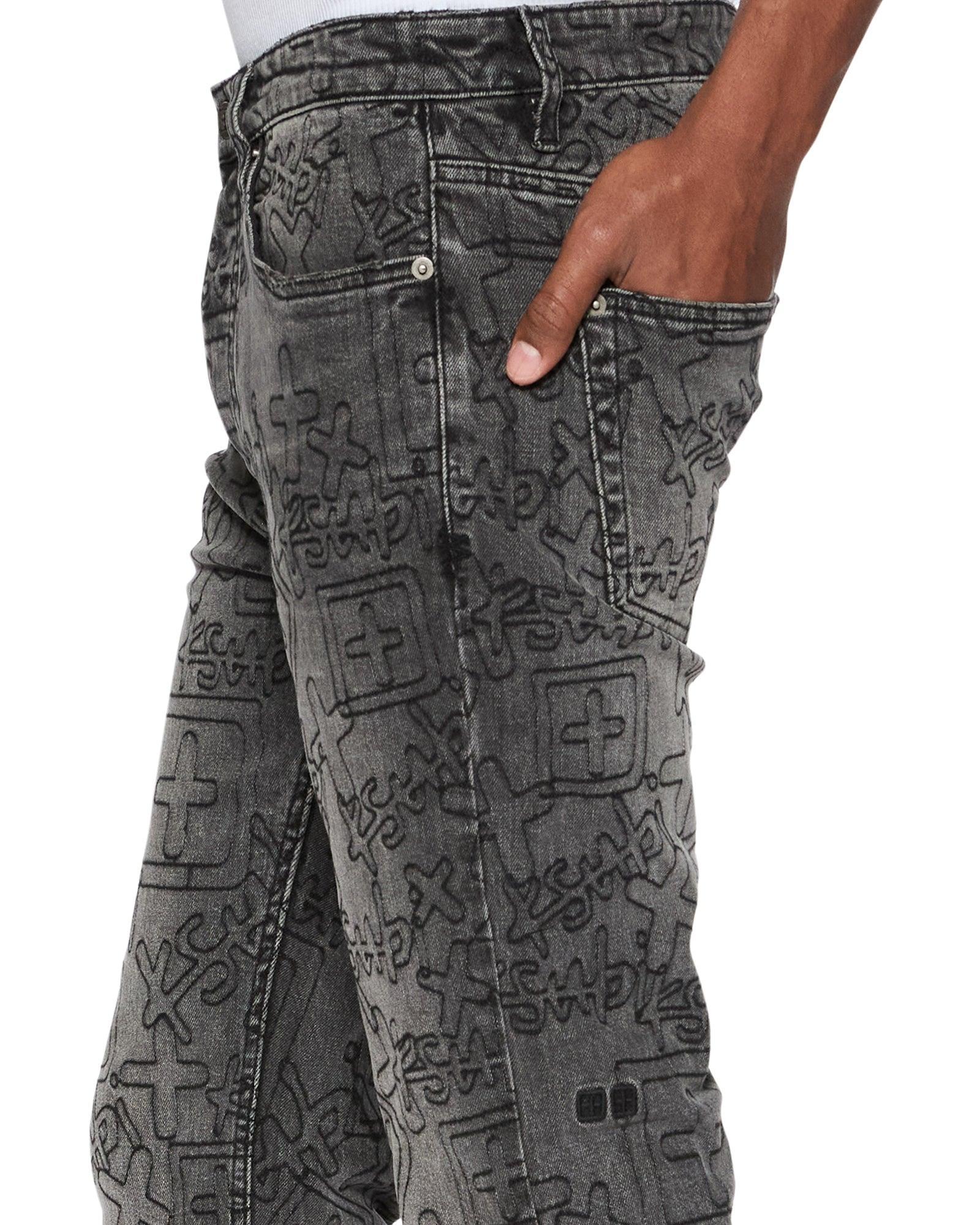 BOX KNIT CREW WASHED BLACK Male Product Image
