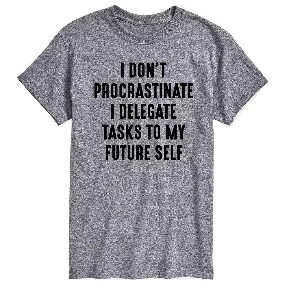 Mens I Dont Procrastinate Graphic Tee Product Image