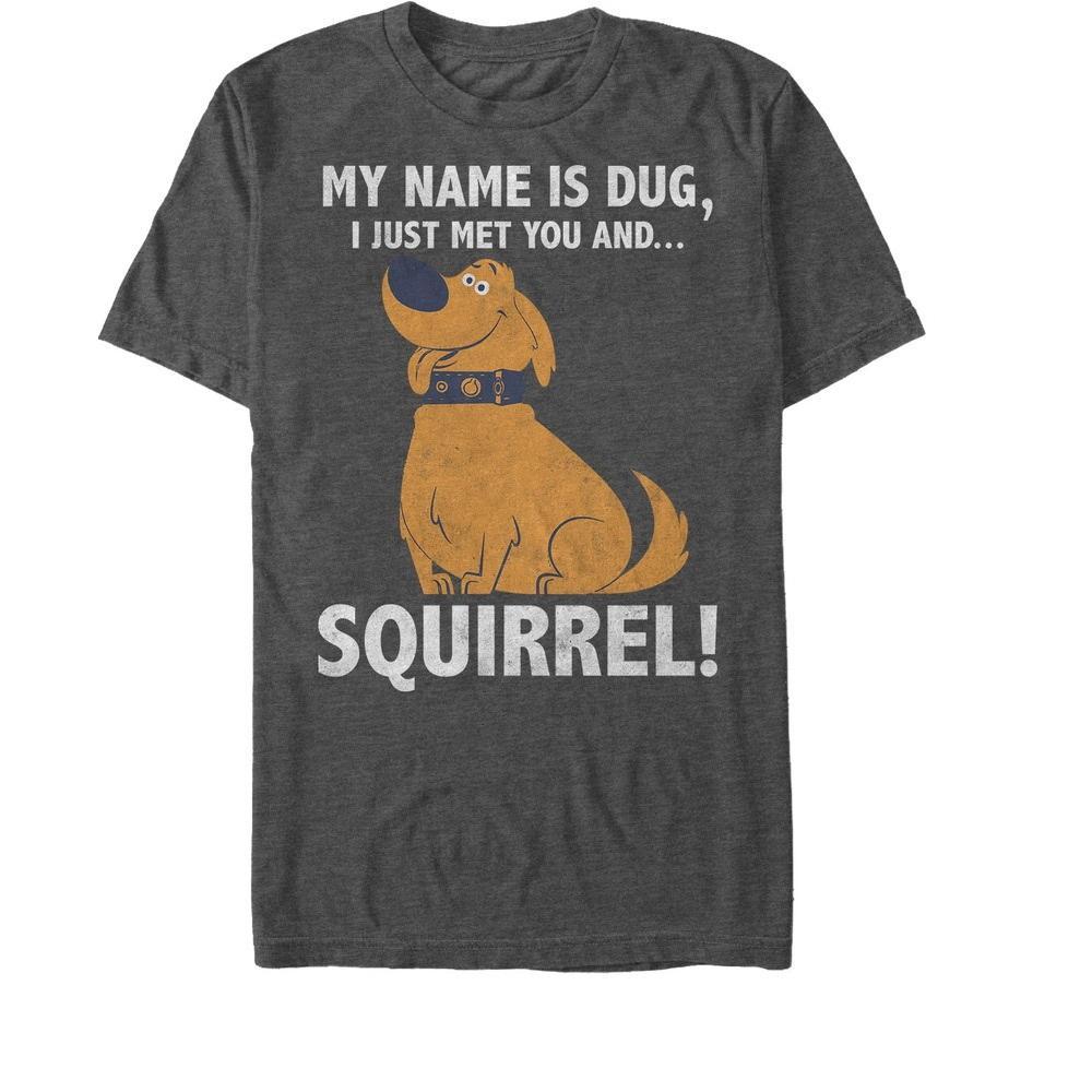 Disney / Pixar's Up Dug Men's Squirrel Quote Tee, Size: Small, Grey Heather Product Image