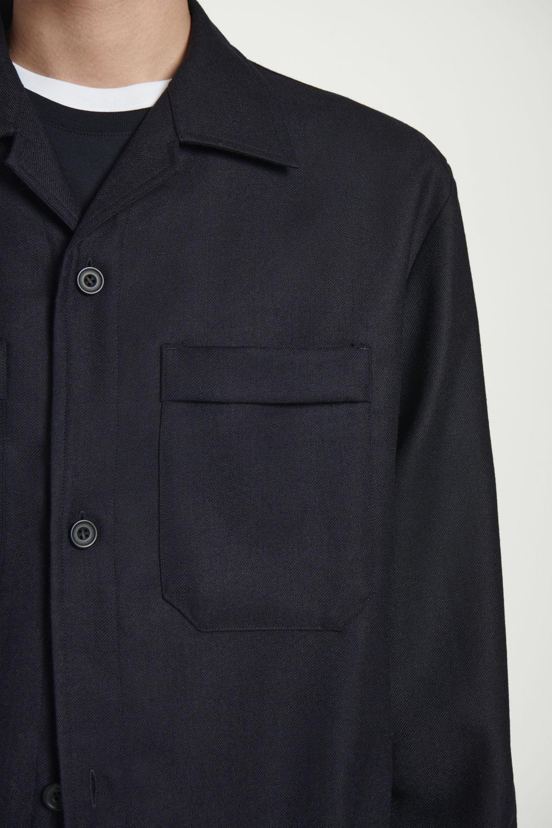 WOOL-FLANNEL OVERSHIRT Product Image
