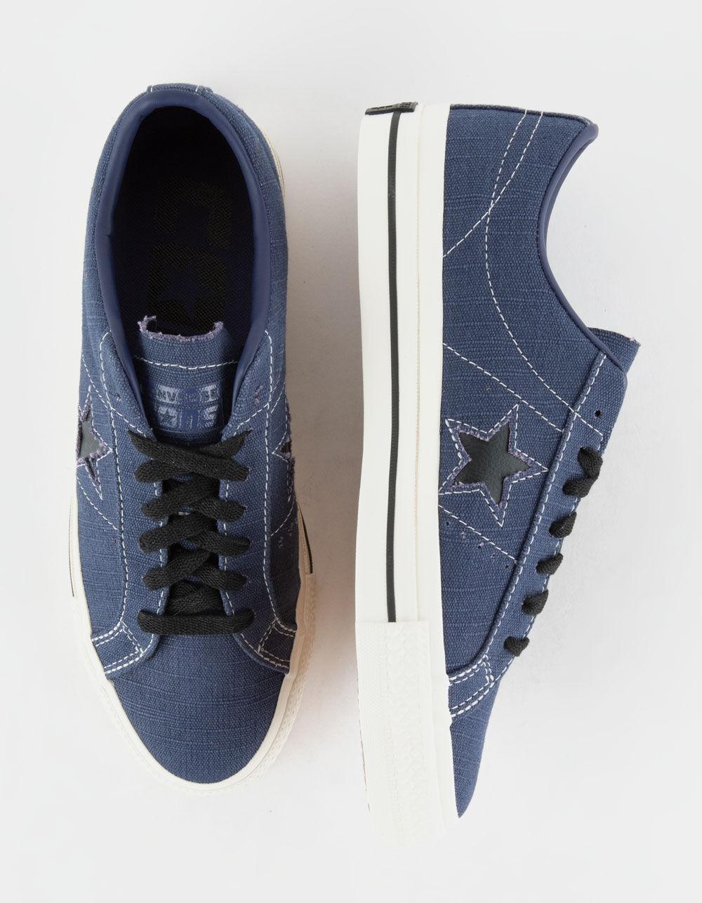 CONVERSE One Star Pro Low Top Shoes - NAVY/WHITE Product Image