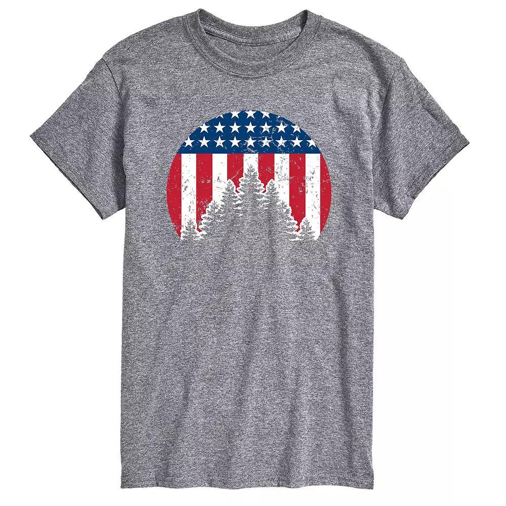 Men's American Outdoor Graphic Tee, Size: XXL, Gray Product Image
