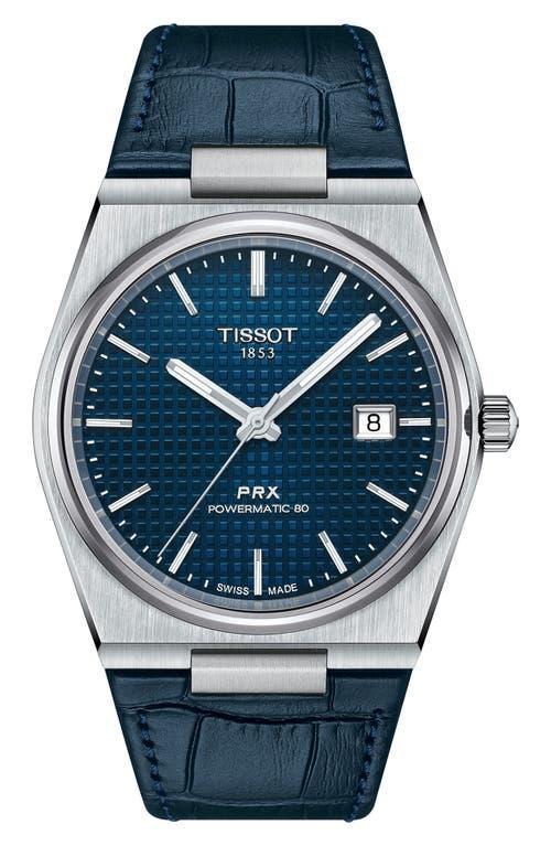 Tissot Mens Prx Automatic Stainless Steel Tonneau Bracelet Watch Product Image