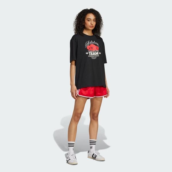 adidas Trefoil Series Flower Loose Tee Black S Womens Product Image