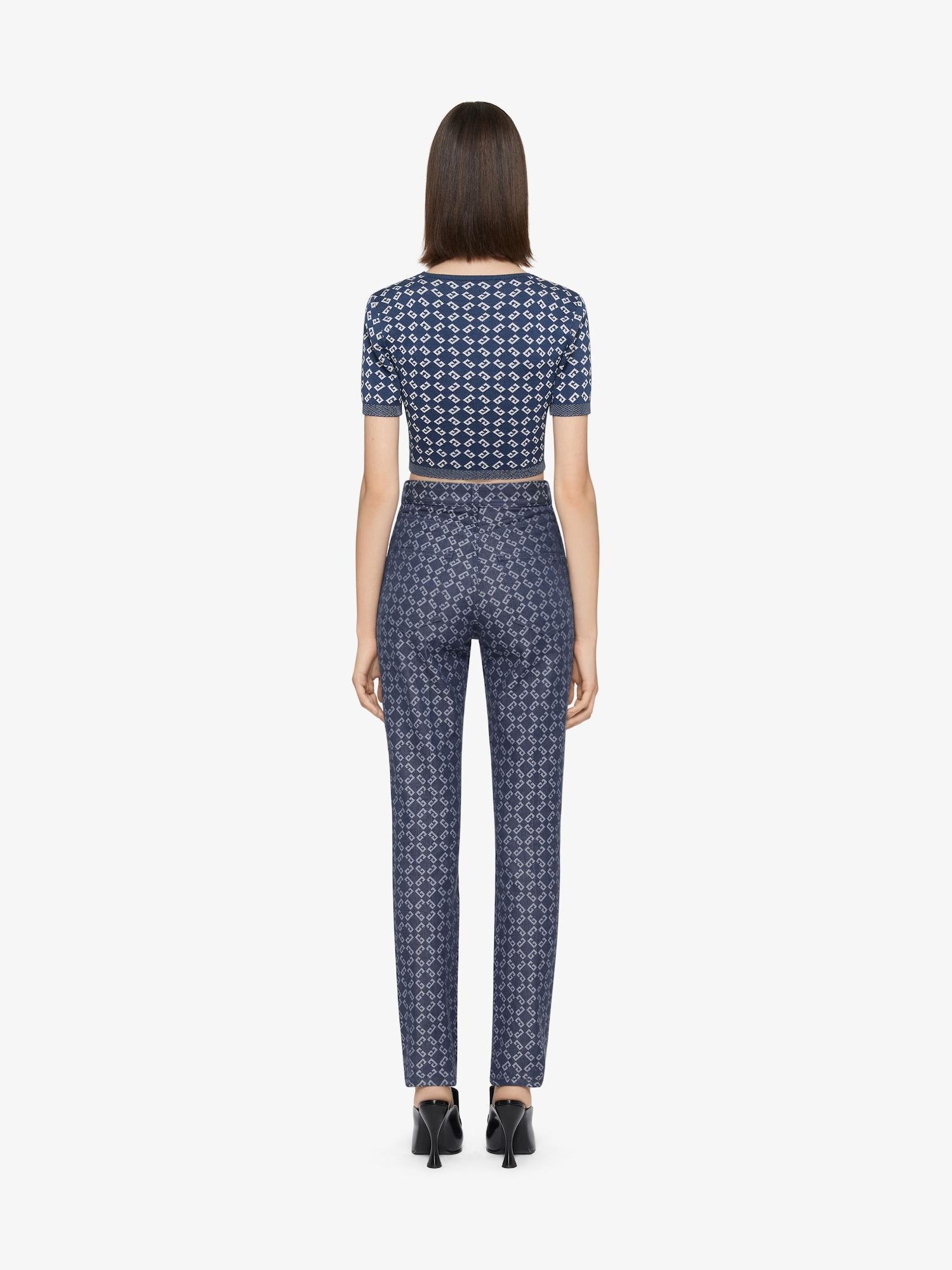 Cropped sweater in monogram 72 jacquard Product Image