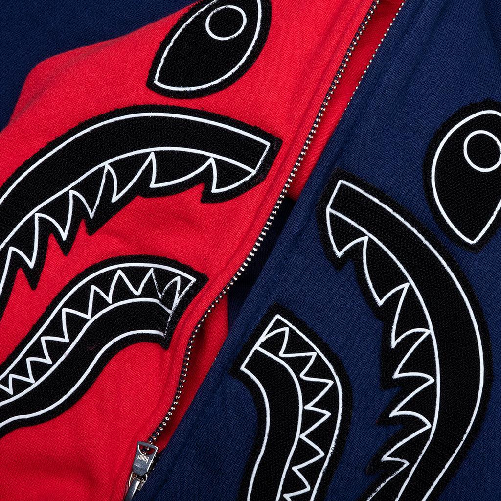 Shark Full Zip Hoodie UK - Navy Male Product Image