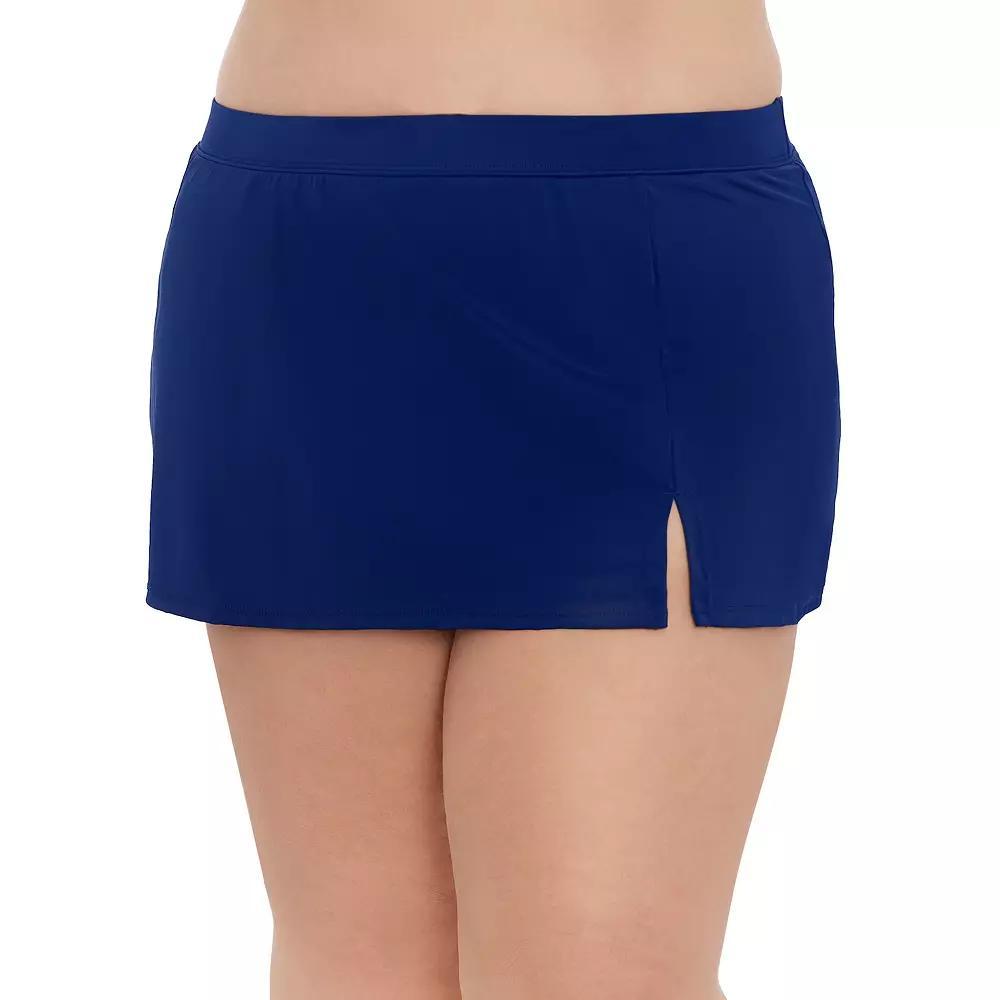 Plus Size Bal Harbour Tummy Control Swim Skirtini, Women's, Size: 3XL, Blue Product Image