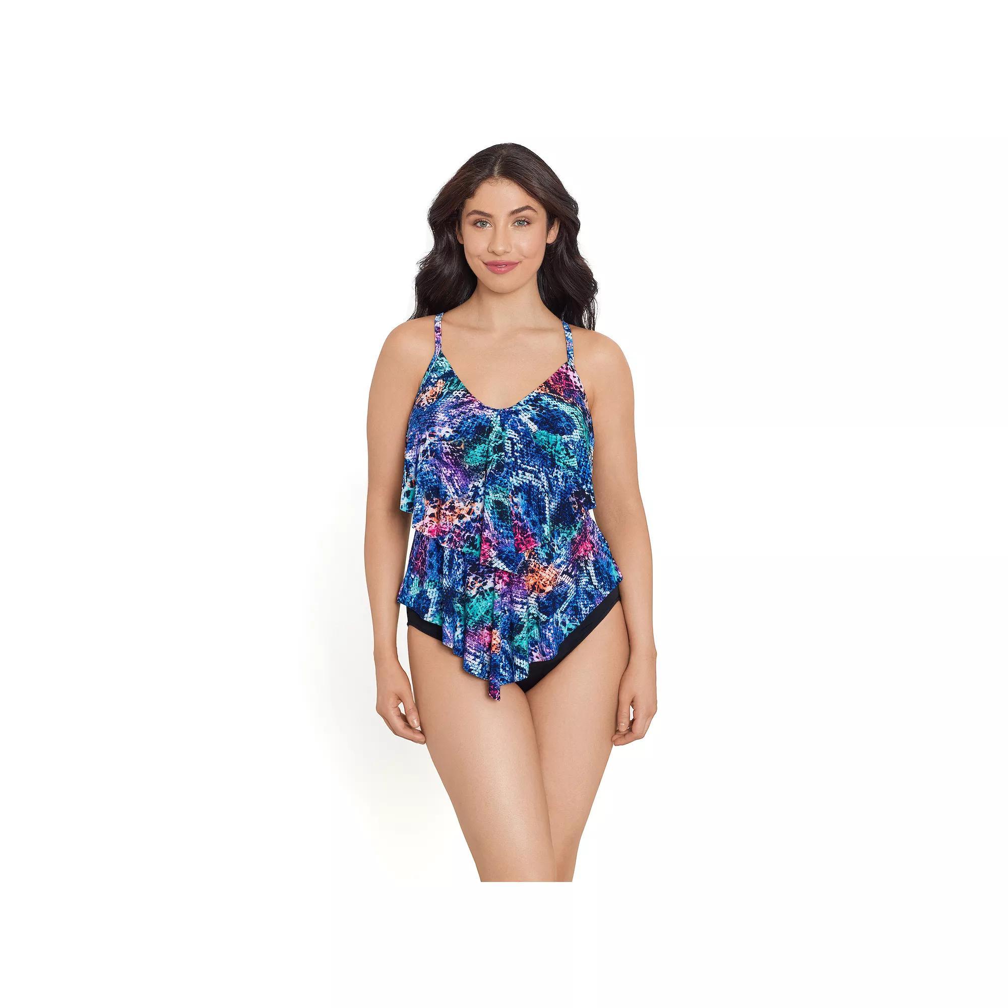 Women's Trimshaper Ronnie Tankini Top, Size: 18, Prismatic Python Product Image