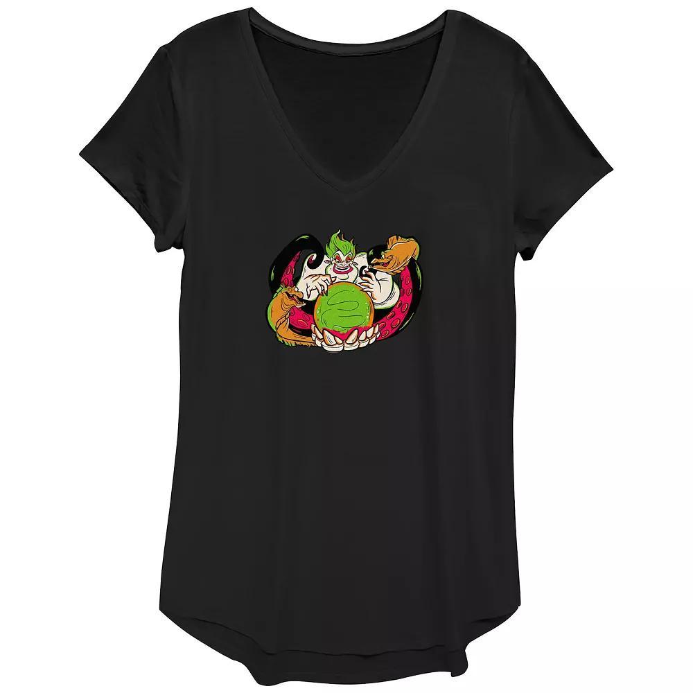 Disney Villain The Little Mermaid Ursula Sea Witch Women's Graphic Tee, Size: XS, Black Product Image