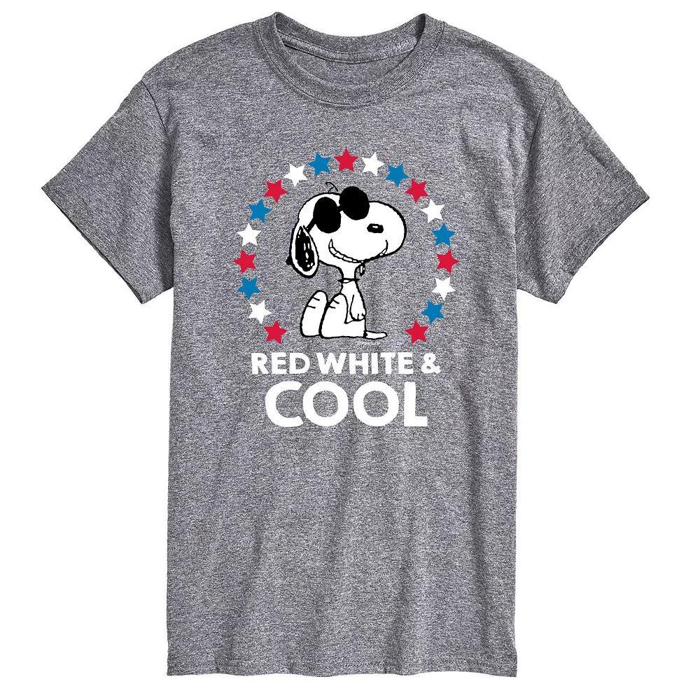 Big & Tall Peanuts Red White & Cool Tee, Mens Product Image
