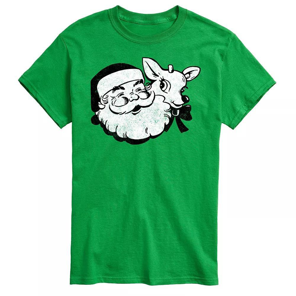 Mens Santa & Reindeer Graphic Tee Product Image