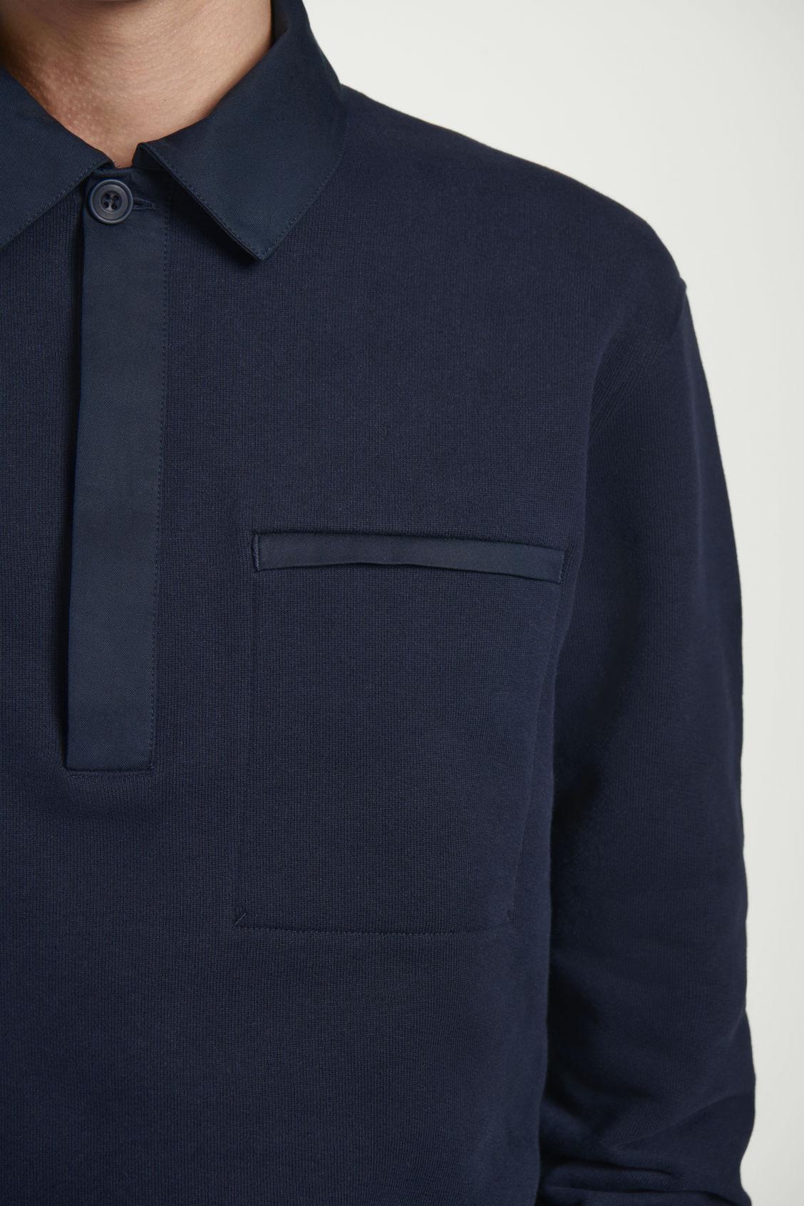 RELAXED HALF-PLACKET POLO SWEATSHIRT Product Image