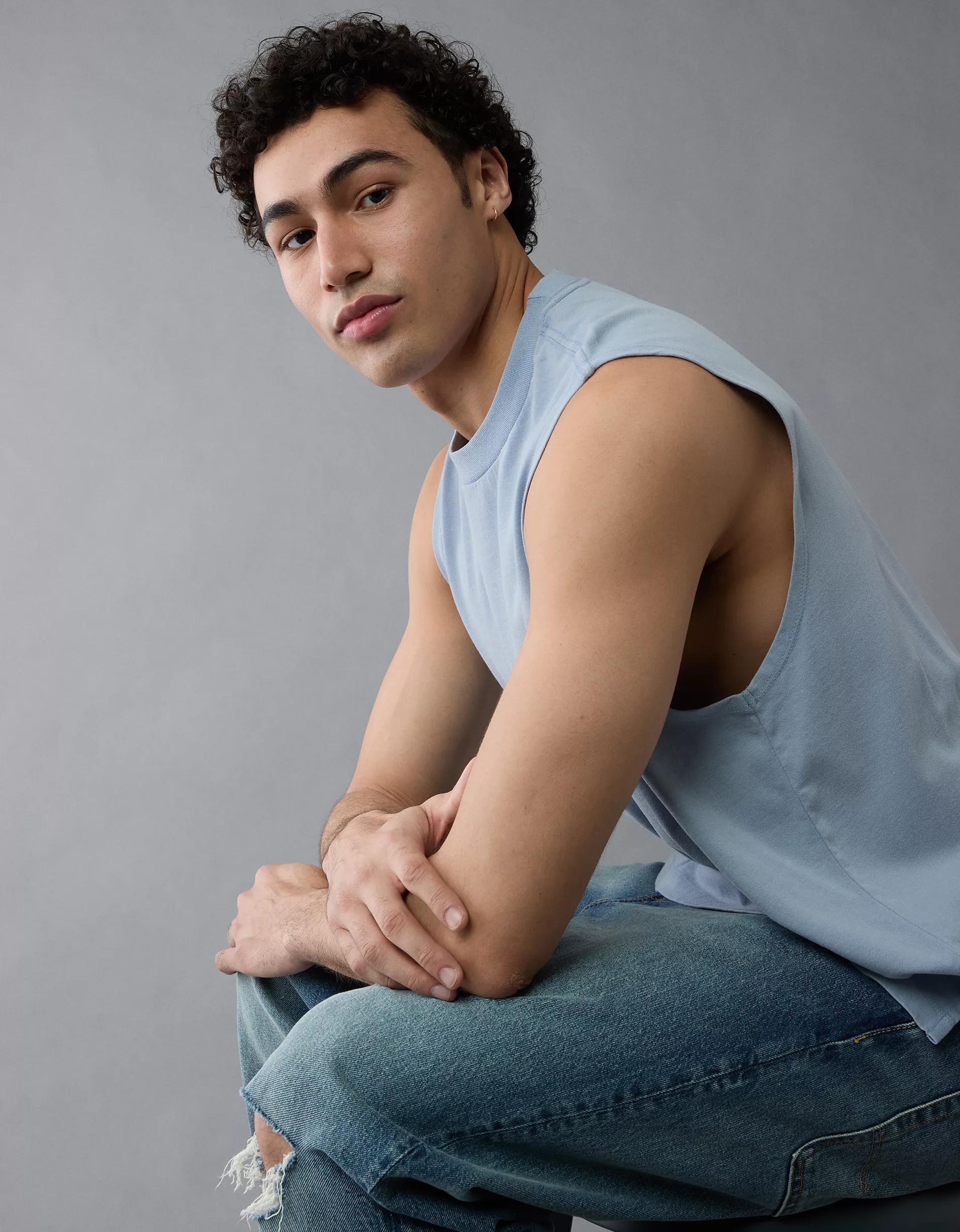 AE Boxy Sueded Jersey Tank Top Product Image