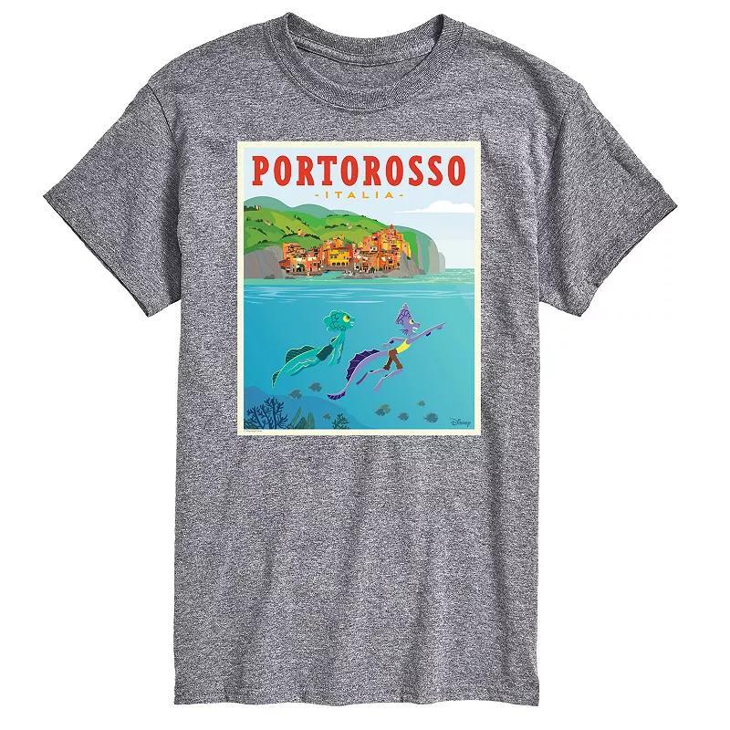 Disneys Luca Mens Portorossa Italy Postcard Graphic Tee Product Image