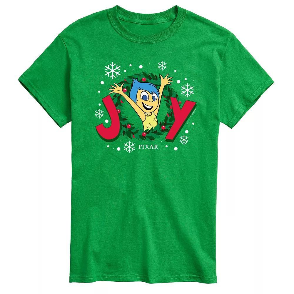 Disney / Pixars Inside Out 2 Big & Tall Joy Wreath Graphic Tee, Mens Product Image