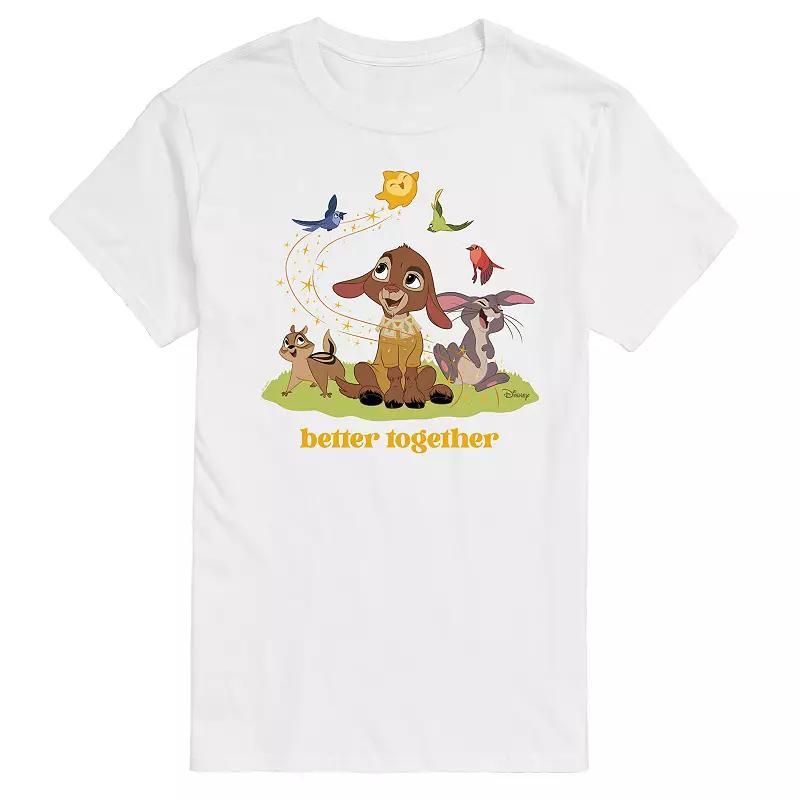 Disneys Wish Big & Tall Better Together Valentino Graphic Tee, Mens Product Image