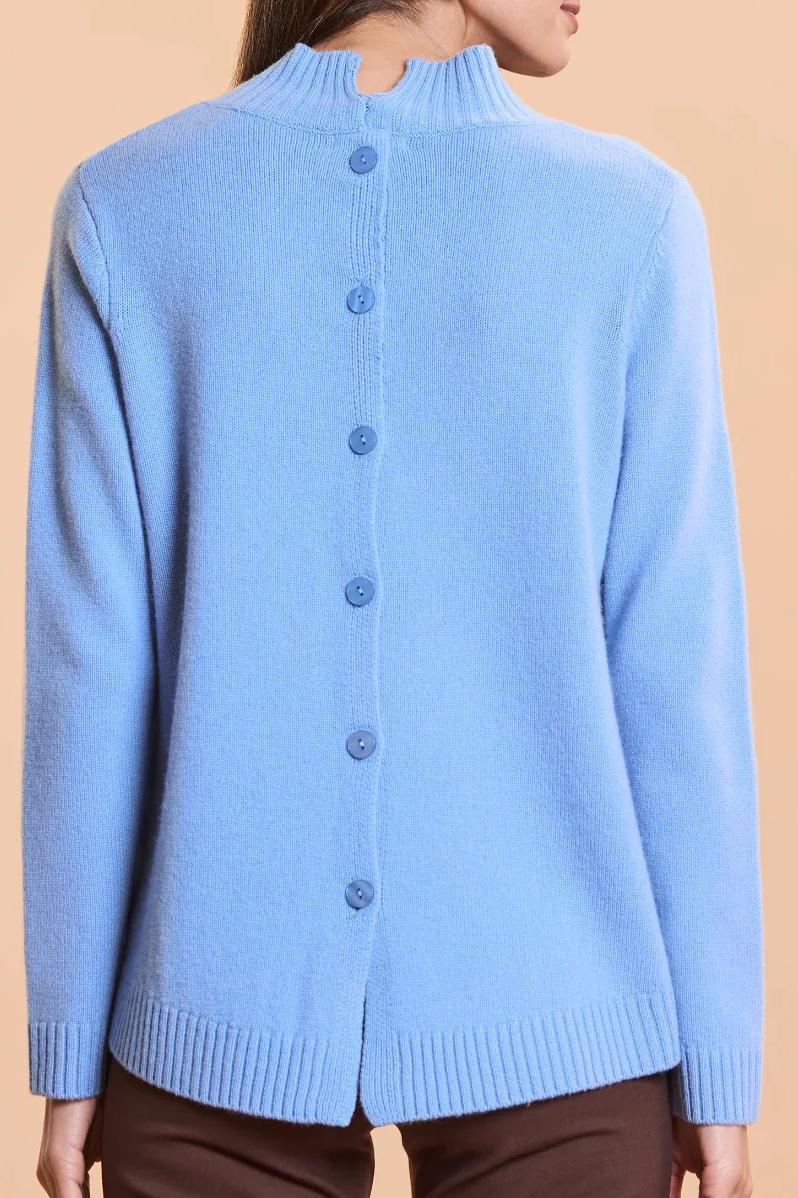 Button Back Cashmere Sweater Product Image