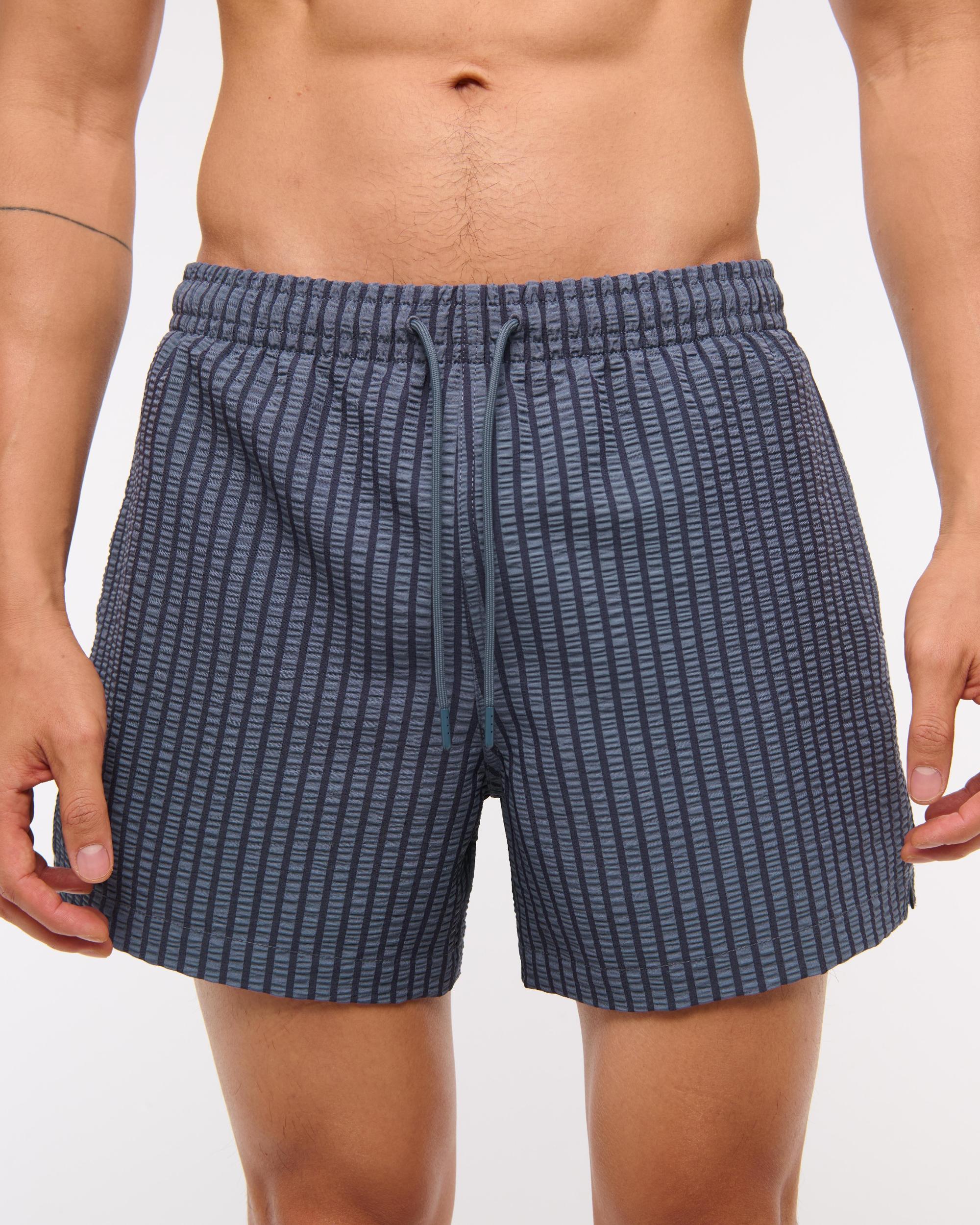 Pull-On Wide Seersucker Swim Trunk Product Image