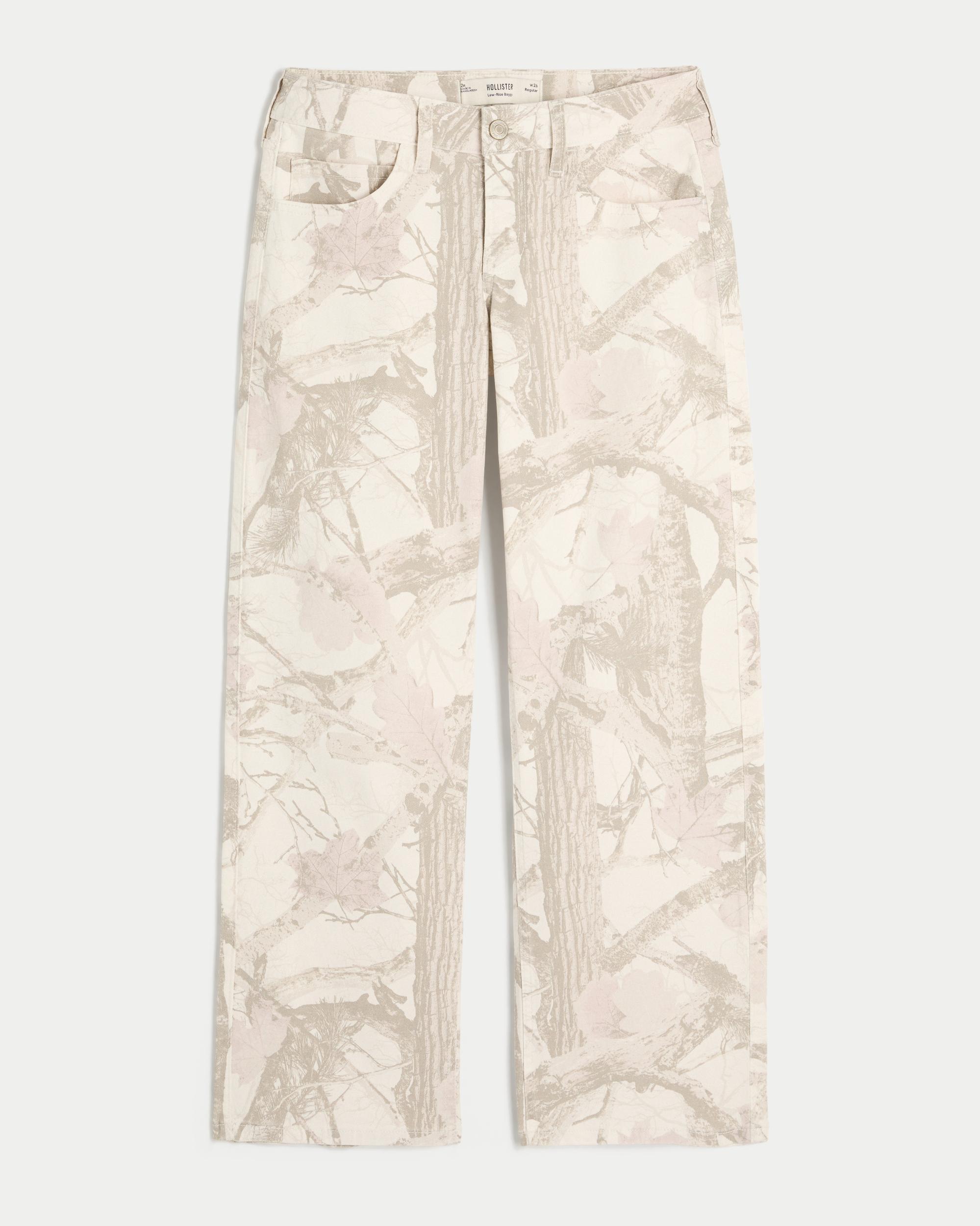 Low-Rise Camo Baggy Jeans Product Image