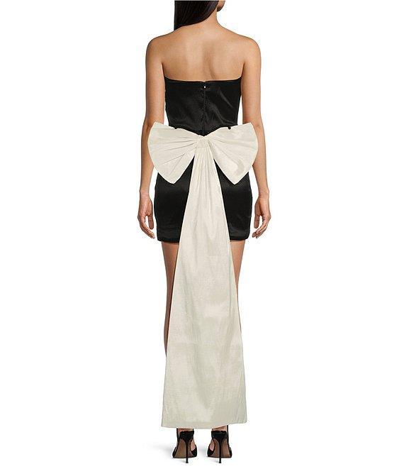 Allison & Kelly Strapless Tube Bow Tail Dress Product Image