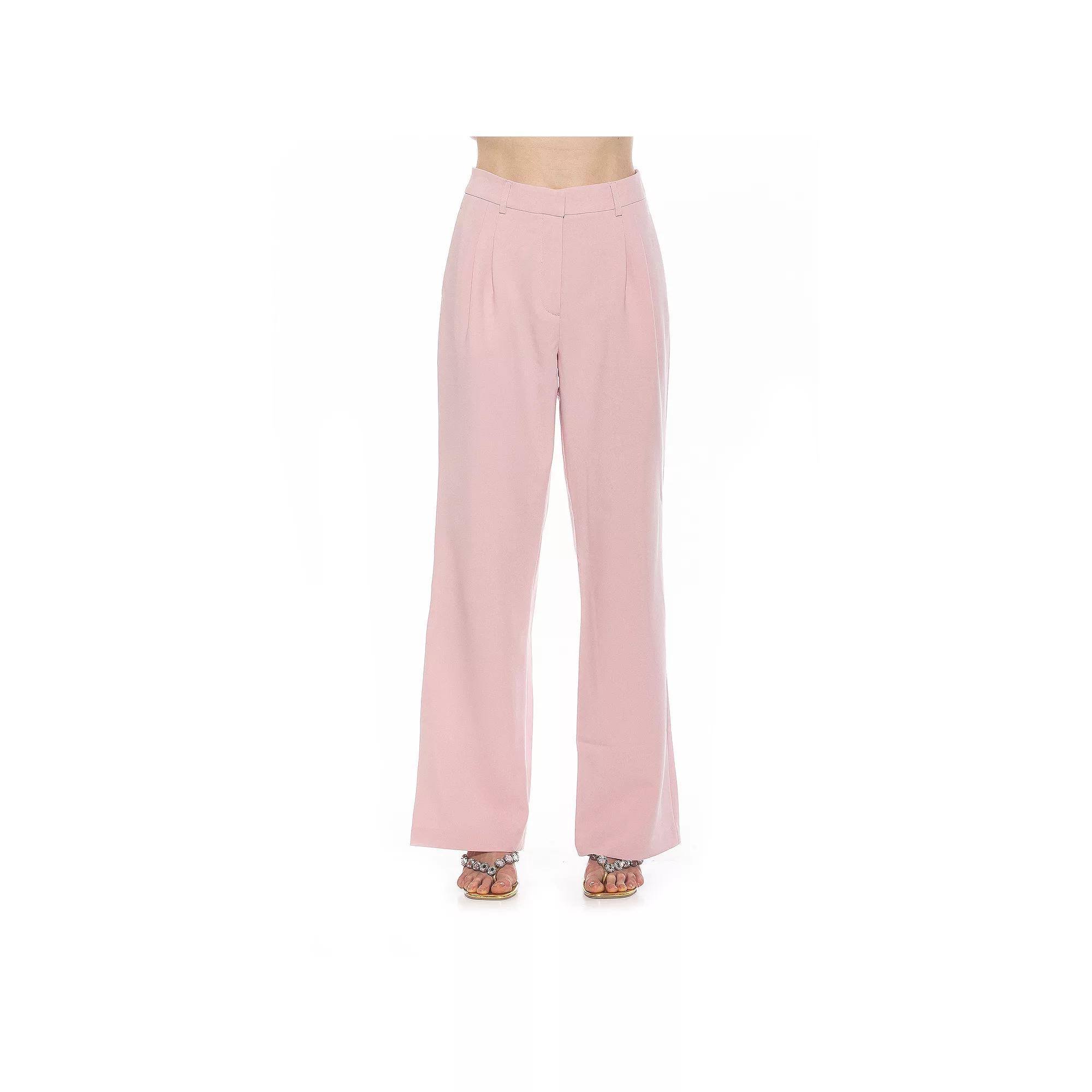 Women's ALEXIA ADMOR Ellie Wide Leg Pleated Pants, Size: 4, Halogen Blue Product Image