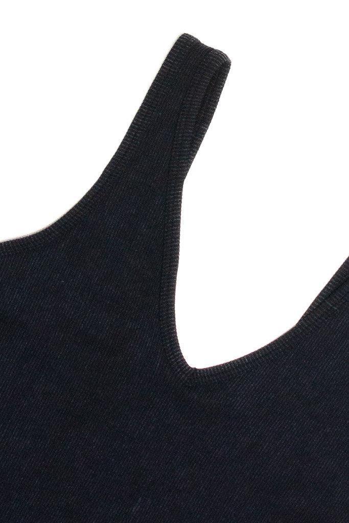 Black Mineral Wash Ribbed Tank Product Image