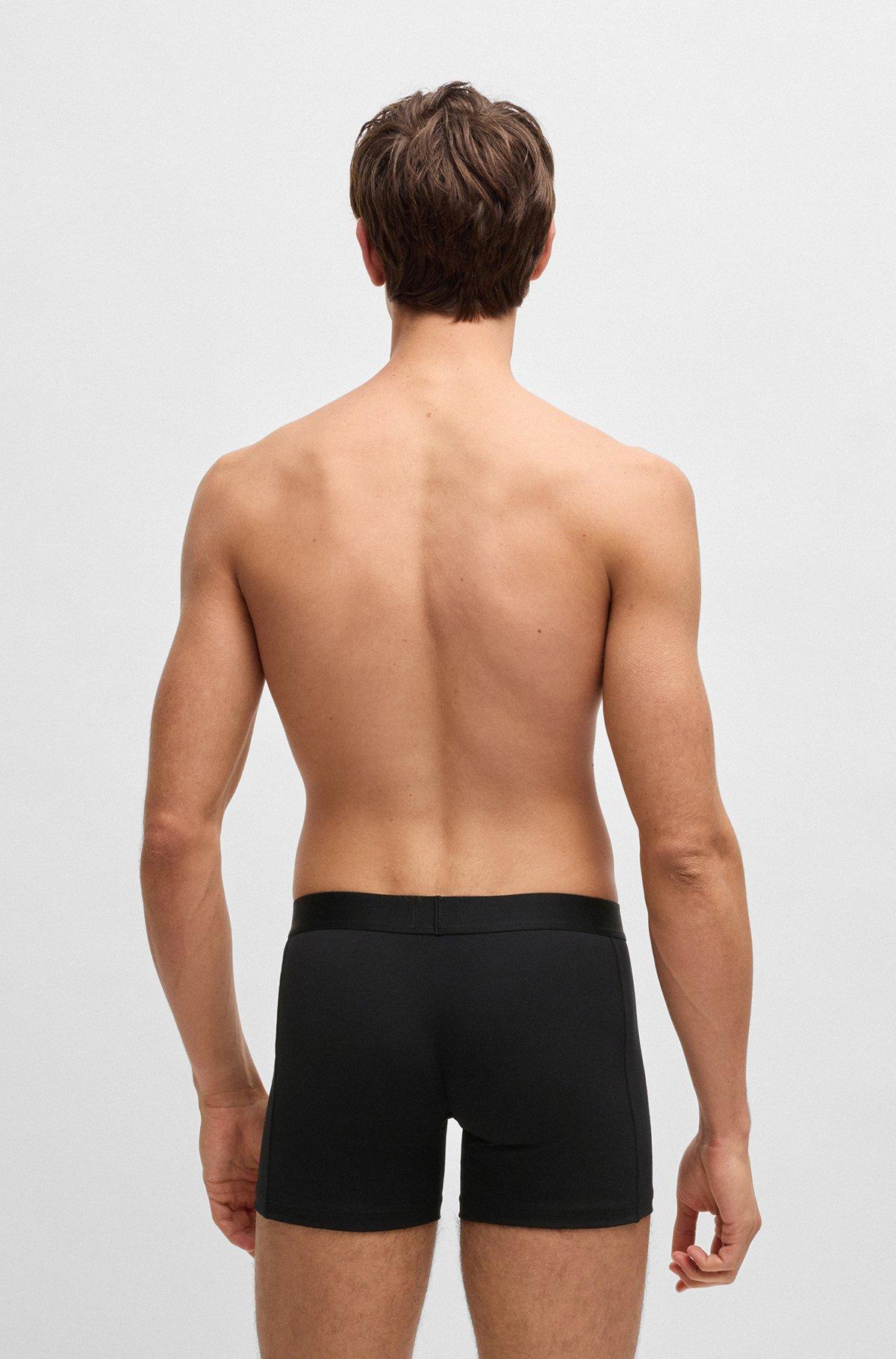 Two-pack of stretch-cotton boxer briefs with logo waistbands Product Image