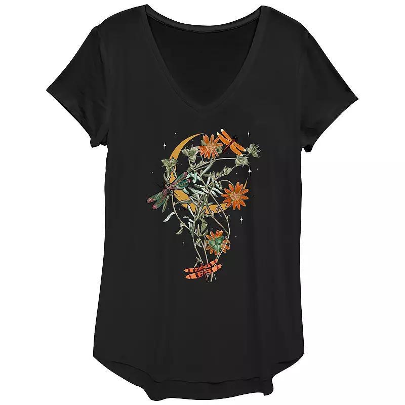 Women's Mardi Gras Colorful Letters V-Neck Graphic Tee, Girl's, Size: XS, Black Product Image
