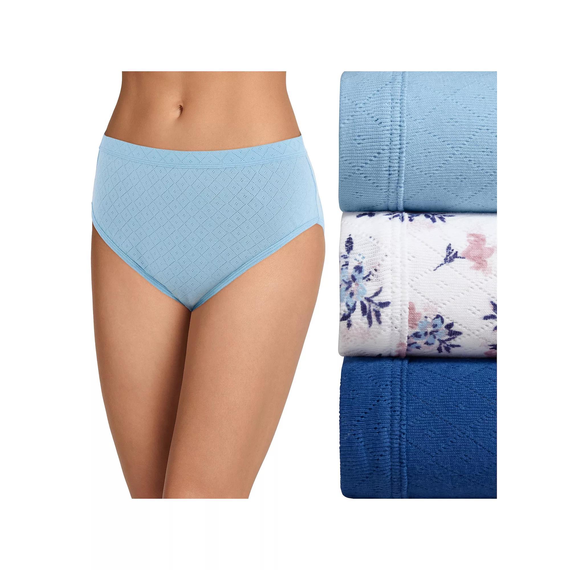 Womens Jockey Elance Breathe 3-pack French Cut Panty Set 1541 Purple Veil Asst Product Image