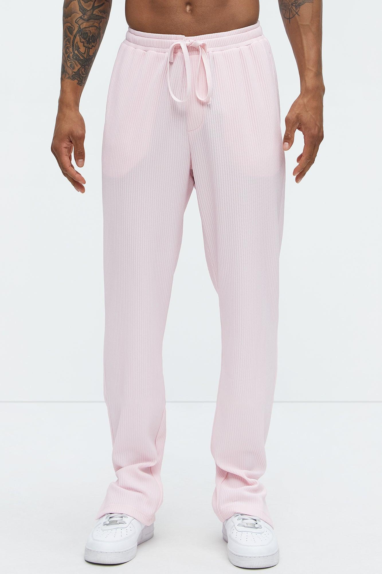Show Up Slim Slit Pants - Pink Product Image
