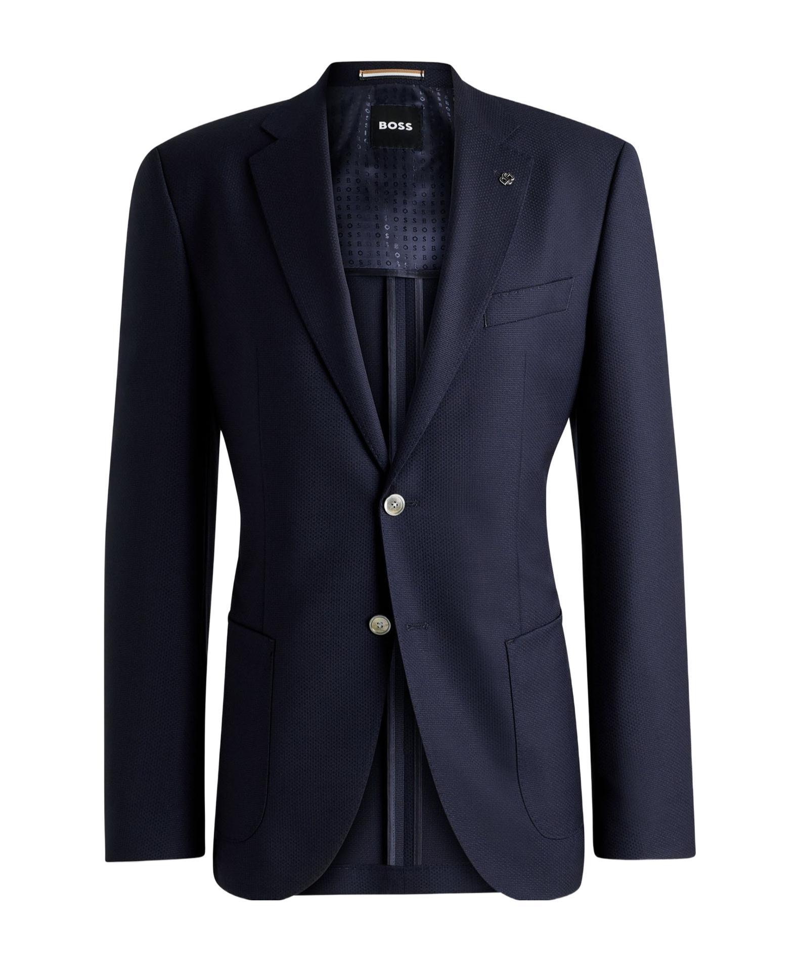 HUGO BOSS Long-sleeved Suit Coat In Black Product Image