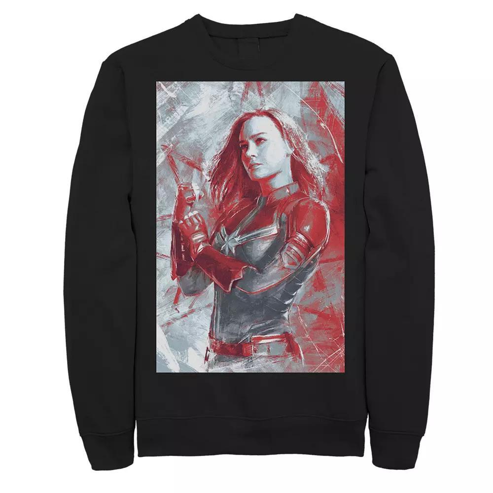 Men's Marvel Avengers Endgame Captain Marvel Painting Sweatshirt, Size: Small, Black Product Image