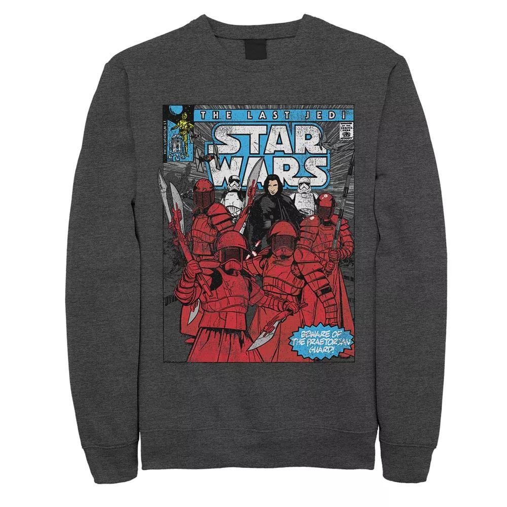 Mens Star Wars The Last Jedi Elite Praetorian Guard Comic Cover Fleece Grey Heather Product Image
