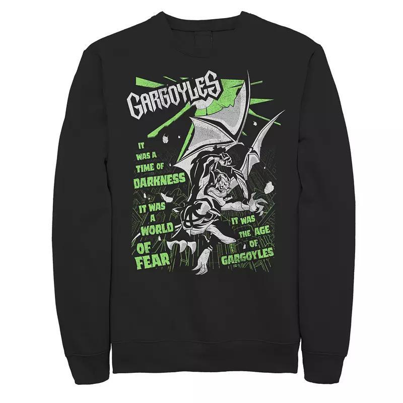 Men's Gargoyles Neon Paint Splatter Poster Sweatshirt, Boy's, Size: XXL, Black Product Image