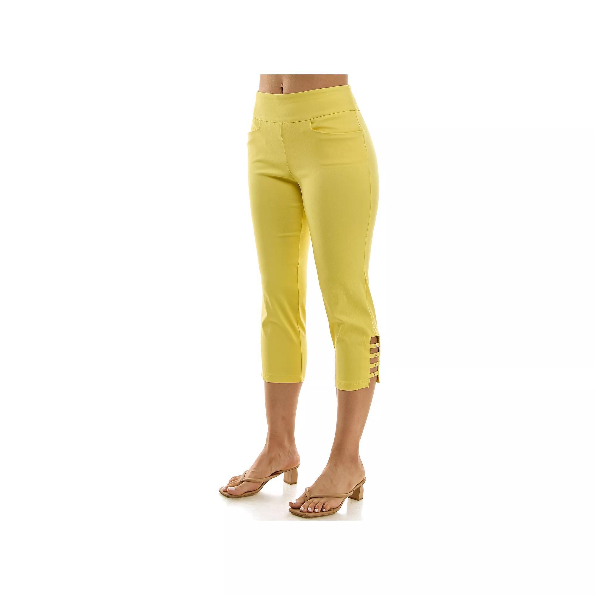 Women's Nina Leonard Pull-On Crop Pants, Size: Small, Glass Product Image