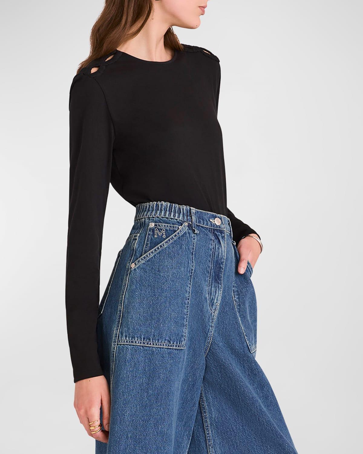 Cadenza Cutout Organic Cotton Jersey Top Product Image