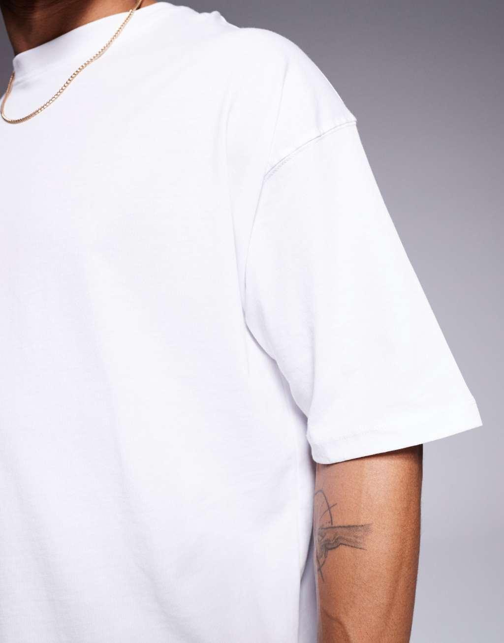 4505 Icon oversized cotton t-shirt with quick dry finish in white  Product Image