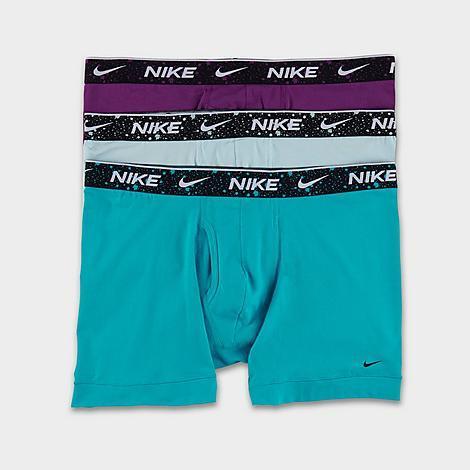 Men's Nike Dri-FIT Essential 3-pack Stretch Boxer Briefs, Size: Large, Black Orange Blue Product Image