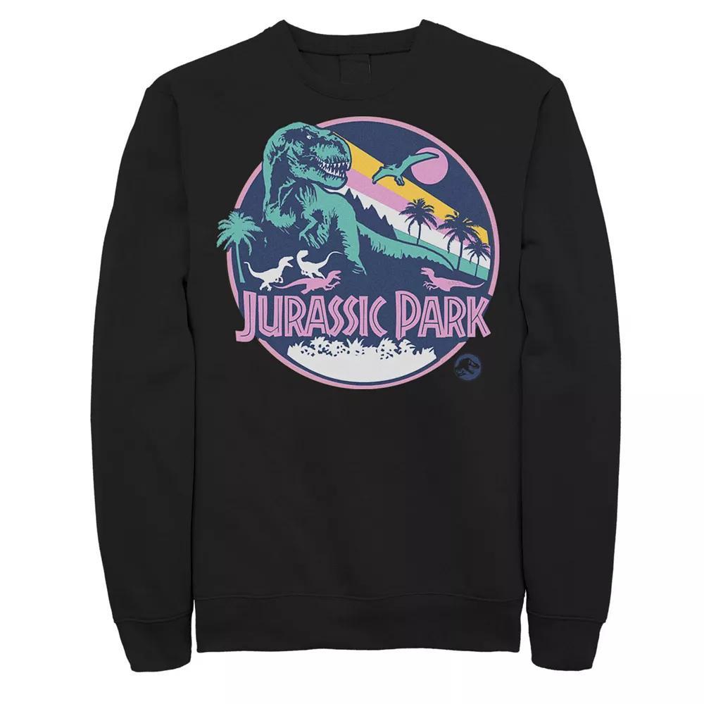 Men's Jurassic Park Retro Rex Scene Sweatshirt, Size: Medium, Athletic Grey Product Image