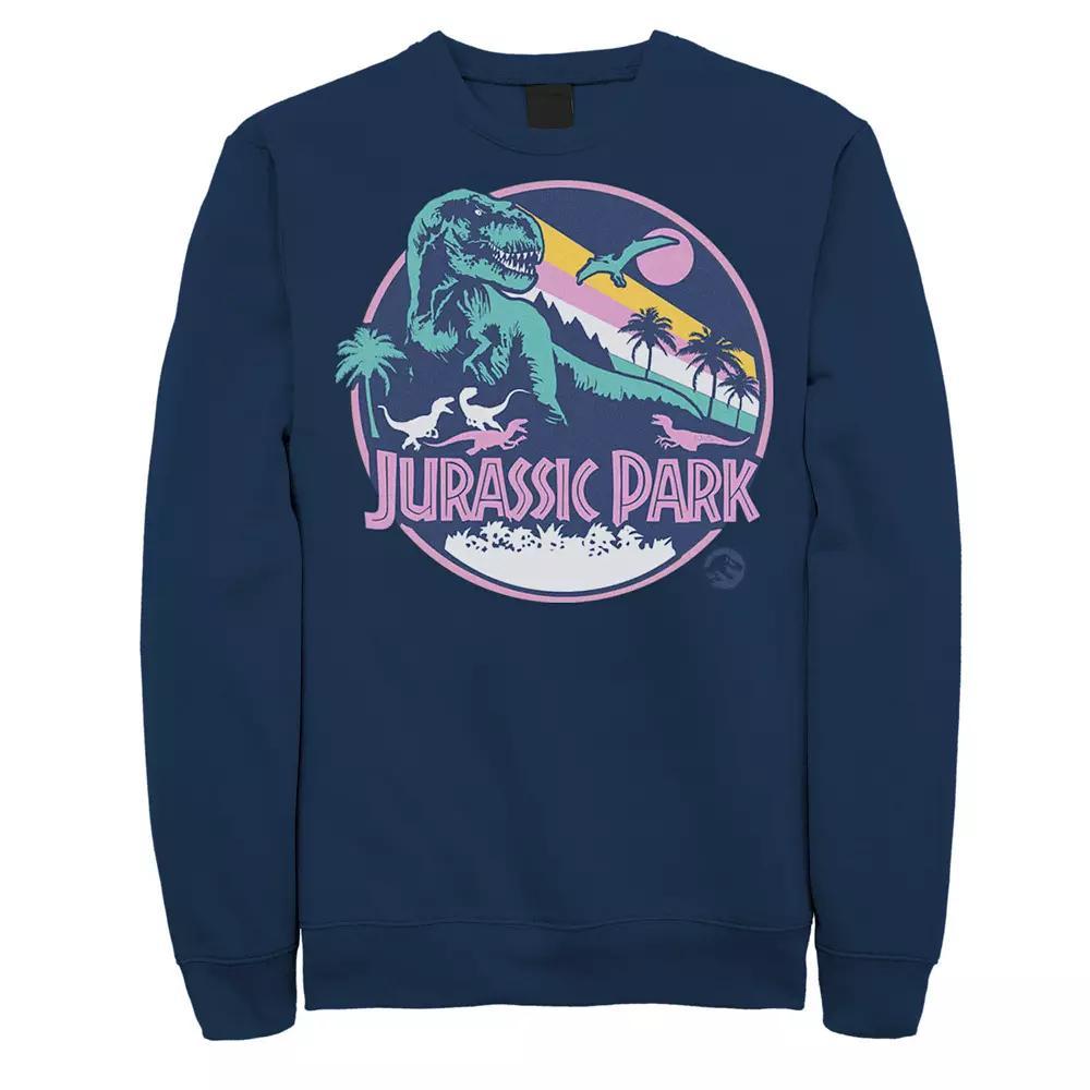Men's Jurassic Park Retro Rex Scene Sweatshirt, Size: Medium, Athletic Grey Product Image