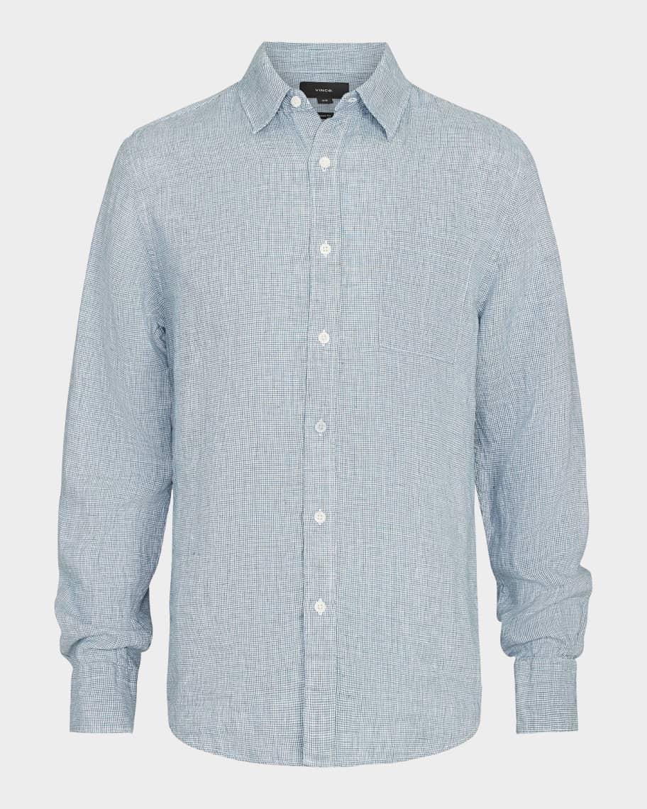 Mens Classic Micro-Houndstooth Sport Shirt Product Image
