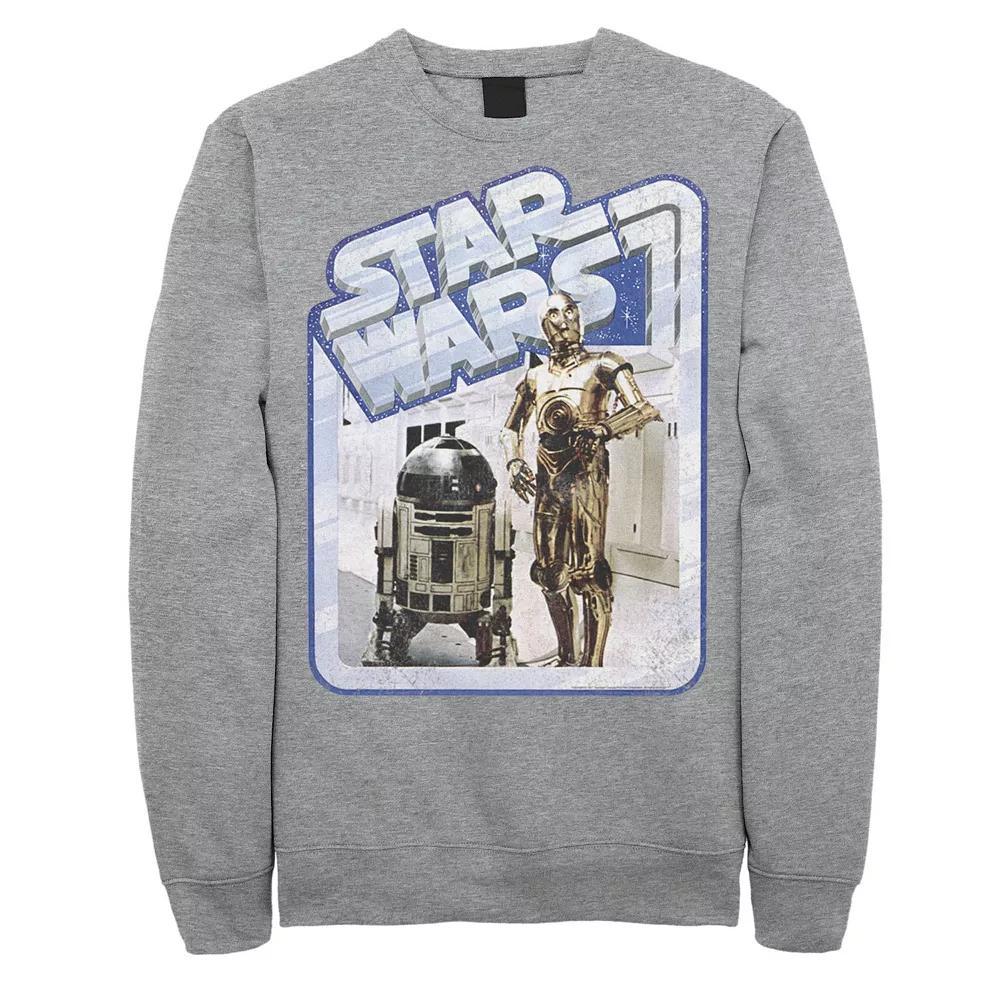 Mens Star Wars Tantive Droids Chrome Border Sweatshirt Grey Heather Product Image