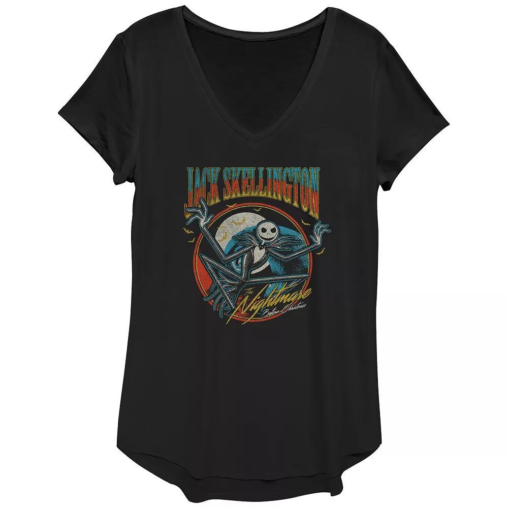 Women's Disney Nightmare Before Christmas Jack Skellington Graphic Tee, Girl's, Size: XS, Black Product Image