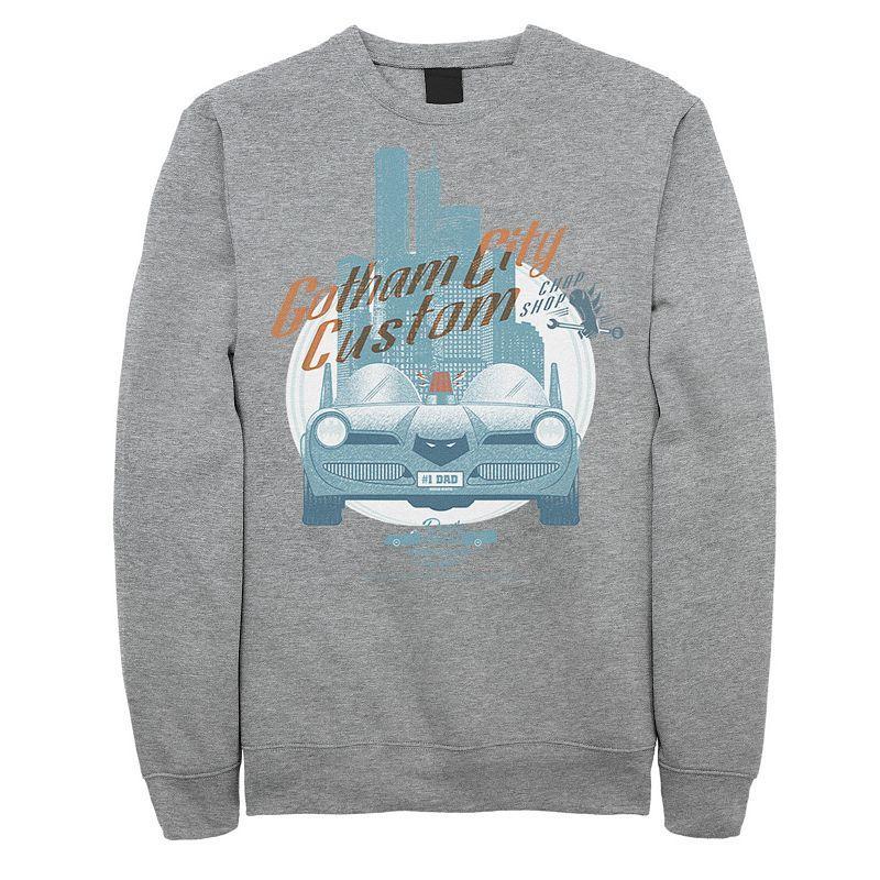 Mens DC Comics Gotham City Customs Shop Poster Sweatshirt Product Image