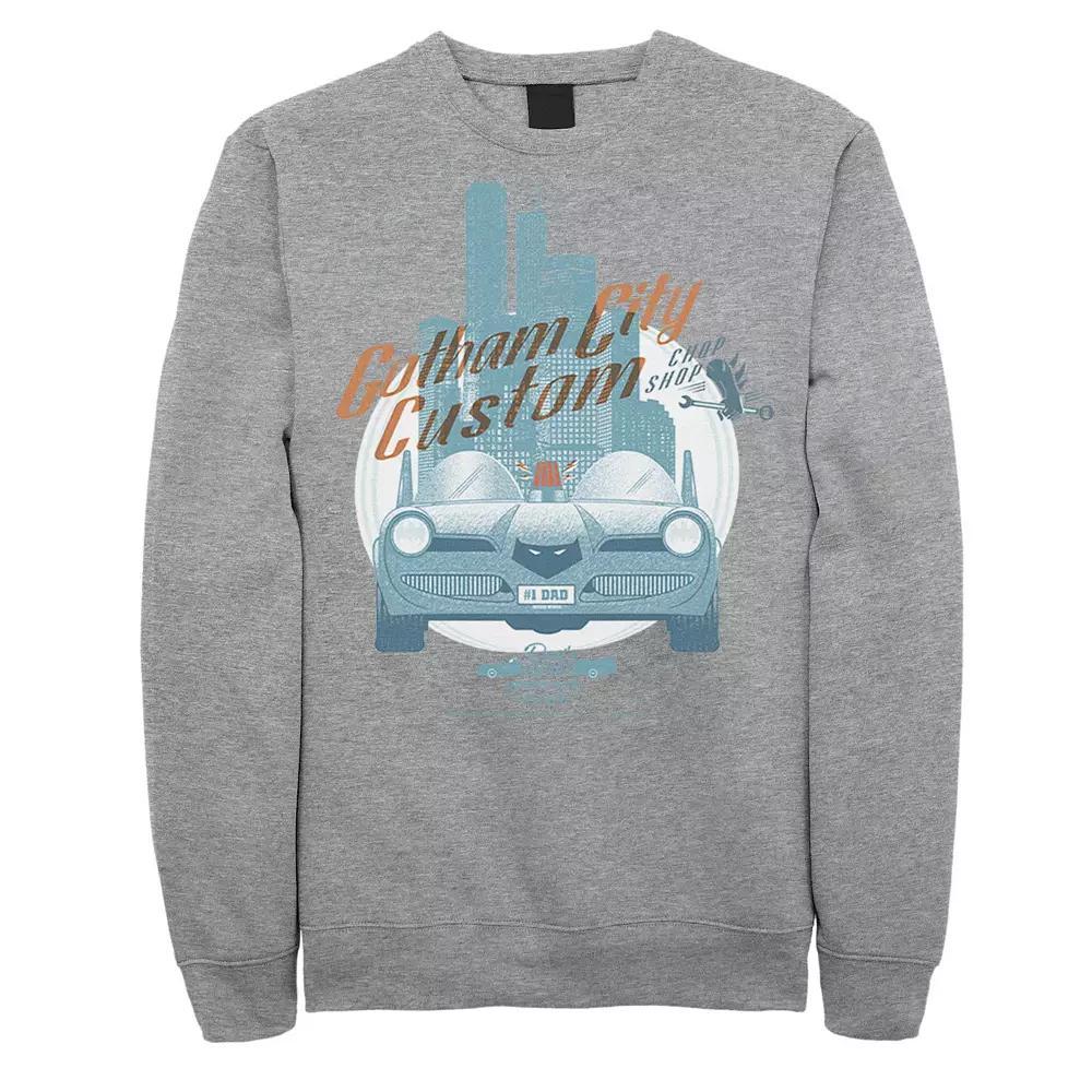 Mens DC Comics Gotham City Customs Shop Poster Sweatshirt Product Image