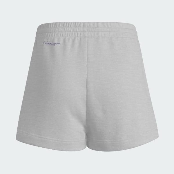 adidas Washington ALL SZN French Terry Shorts Light Grey Heather XS Womens Product Image