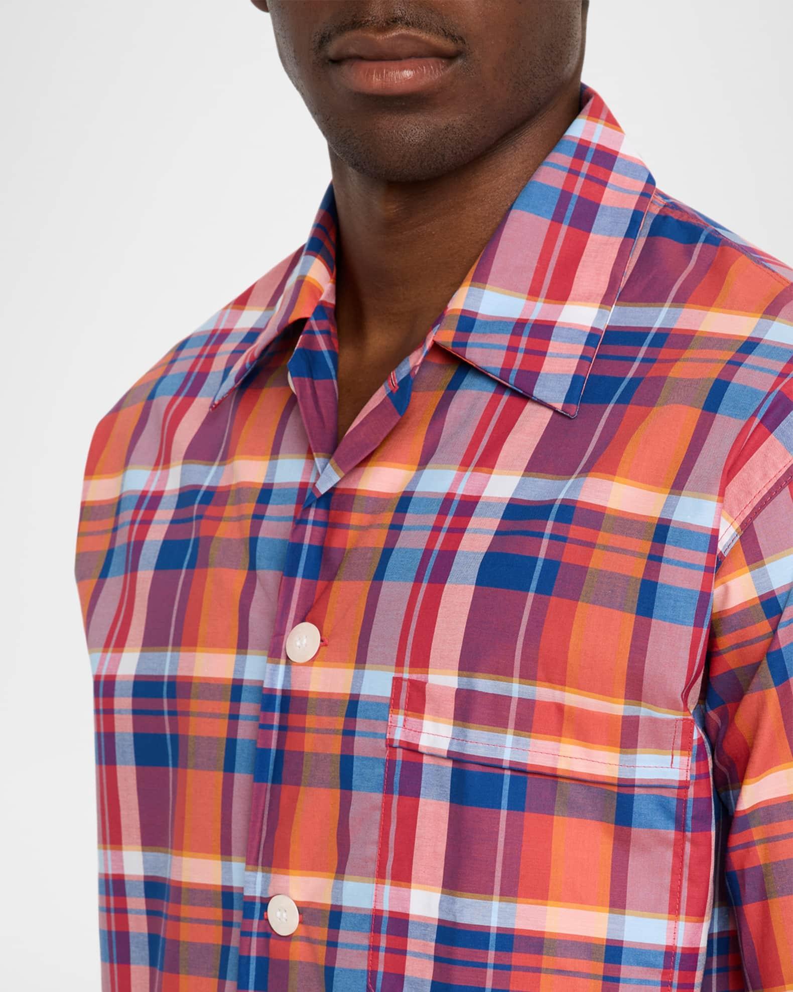 Men's Barker Cotton Multi-Check Short Pajama Set Product Image