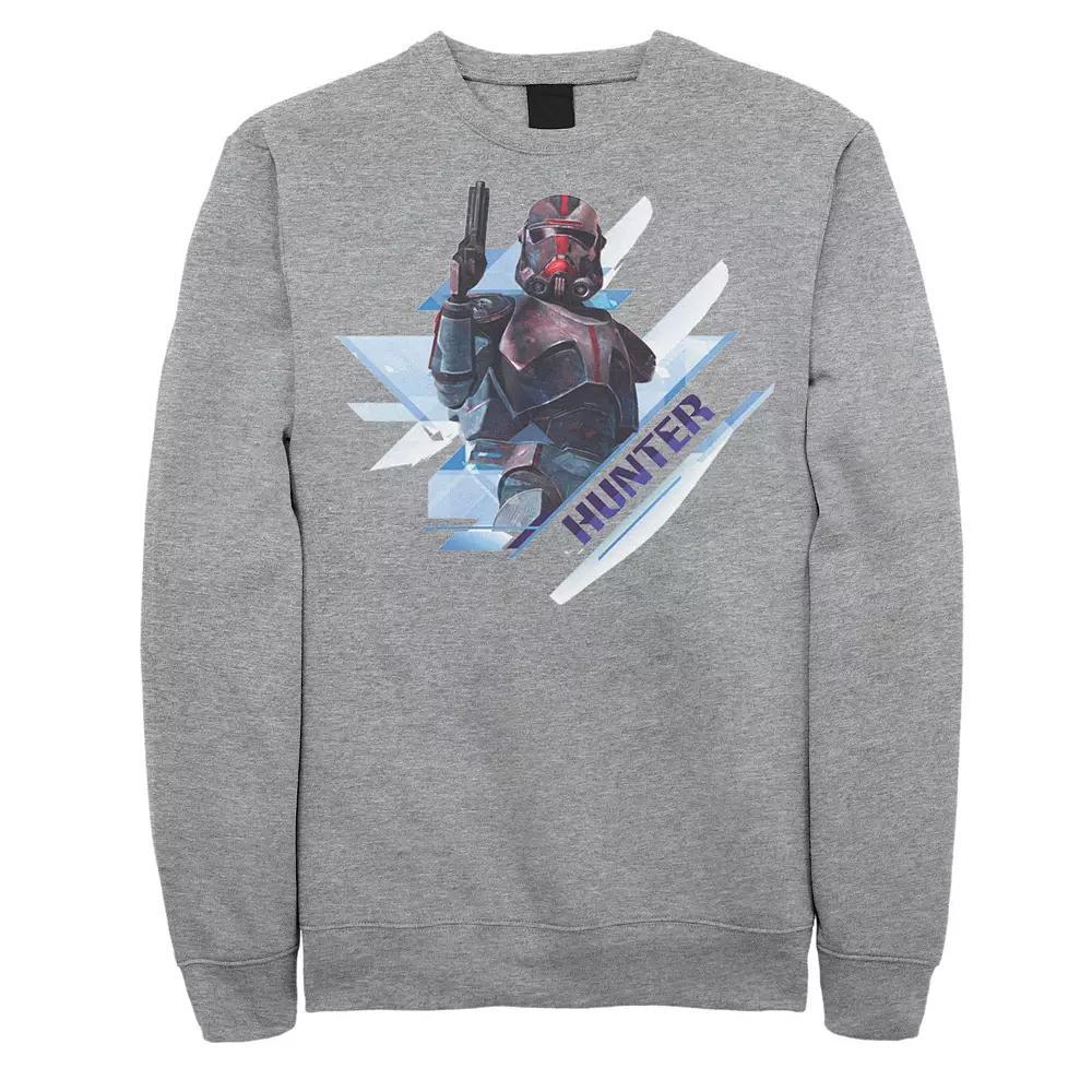 Men's Star Wars The Clone Wars Hunter Painted Sweatshirt, Size: 3XL, Athletic Grey Product Image