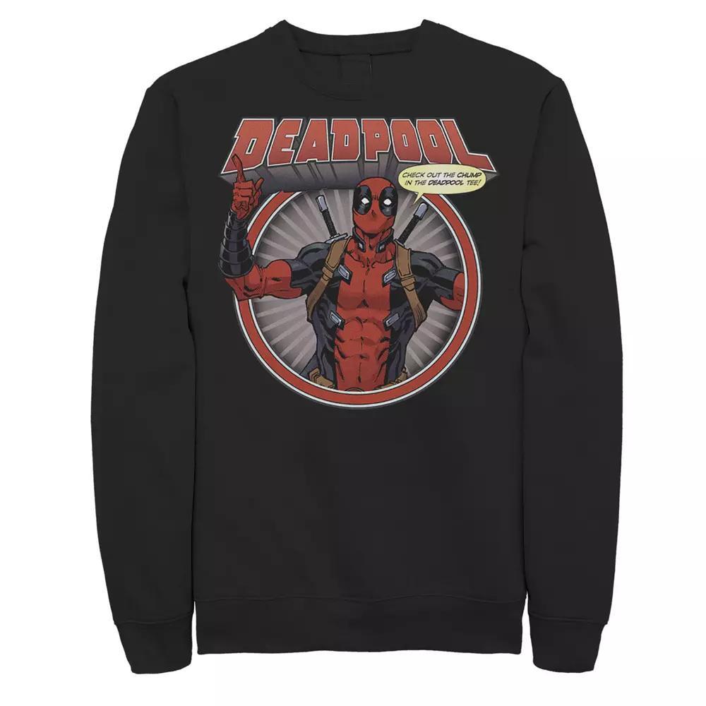 Men's Marvel Deadpool Chump In The Deadpool Sweatshirt, Size: Small, Black Product Image