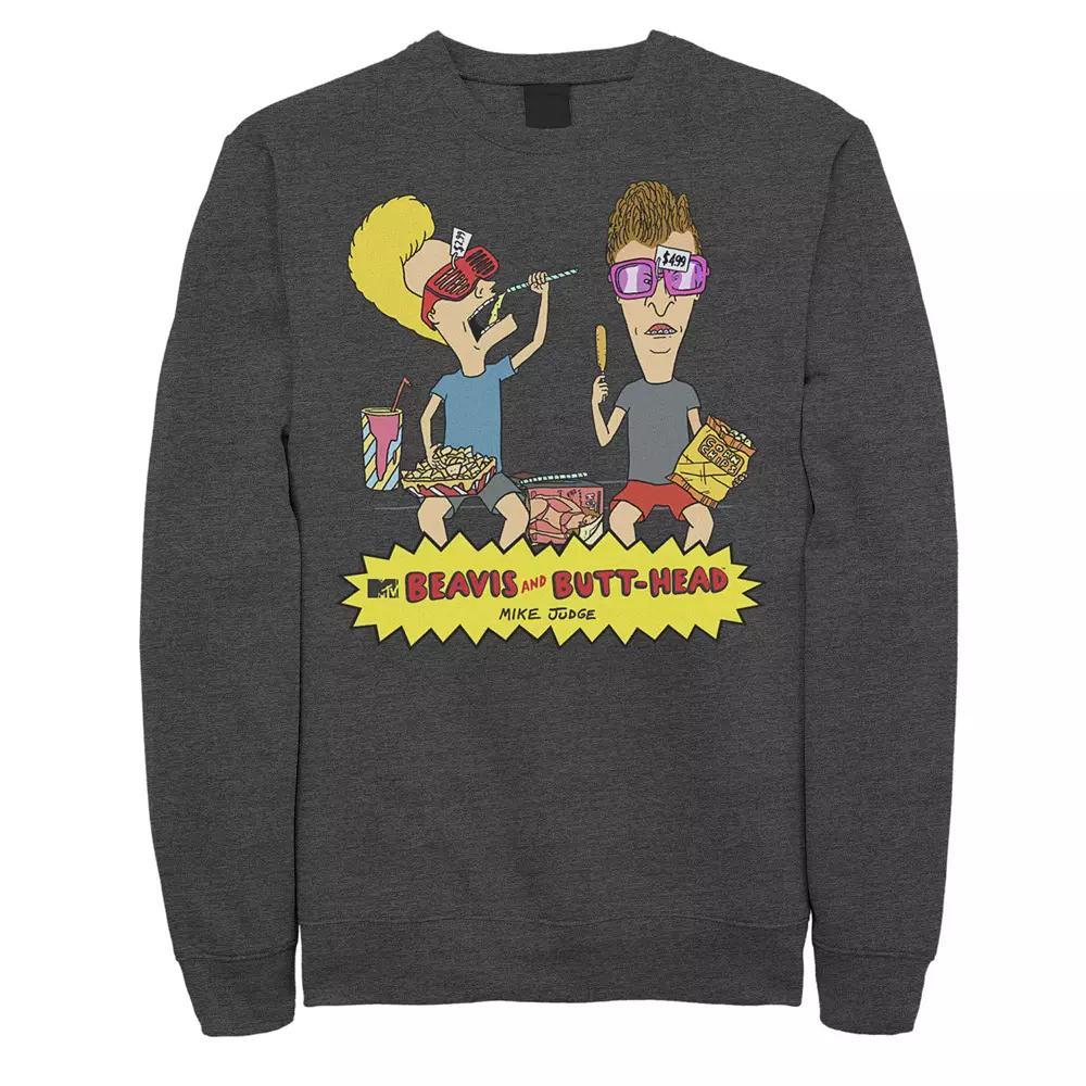 Mens Beavis & Butthead Snacks On The Curb Logo Sweatshirt Product Image
